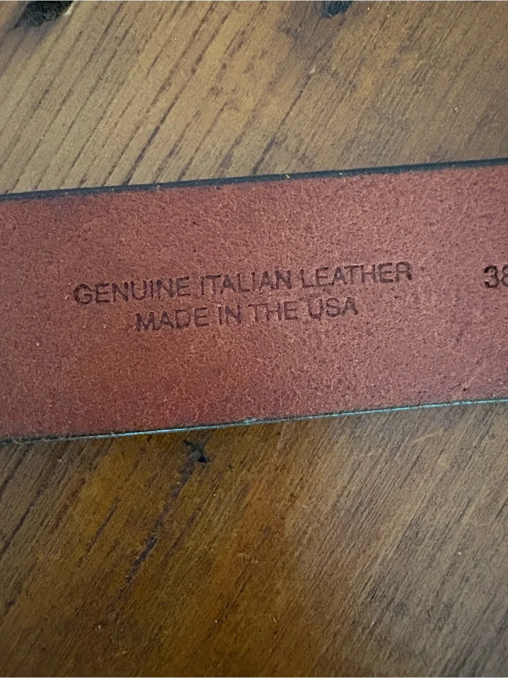 Crewcuts Made in USA Boys Leather Brass Anchor Belt Sz M